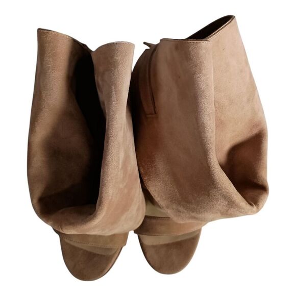 Opening Ceremony Suede Fold Over Sandal Bootie Shoe Tan Beige Women's 8 - 8.5 - Picture 7 of 11